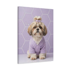 "The Spa Queen" - Modern Waffle Robe Custom Pet Portrait