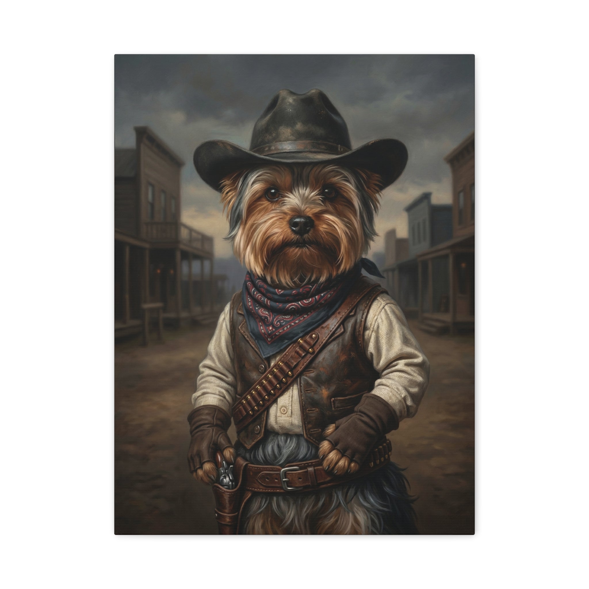 "The Wrangler" - Golden Sunset Rustic Custom Pet Portrait