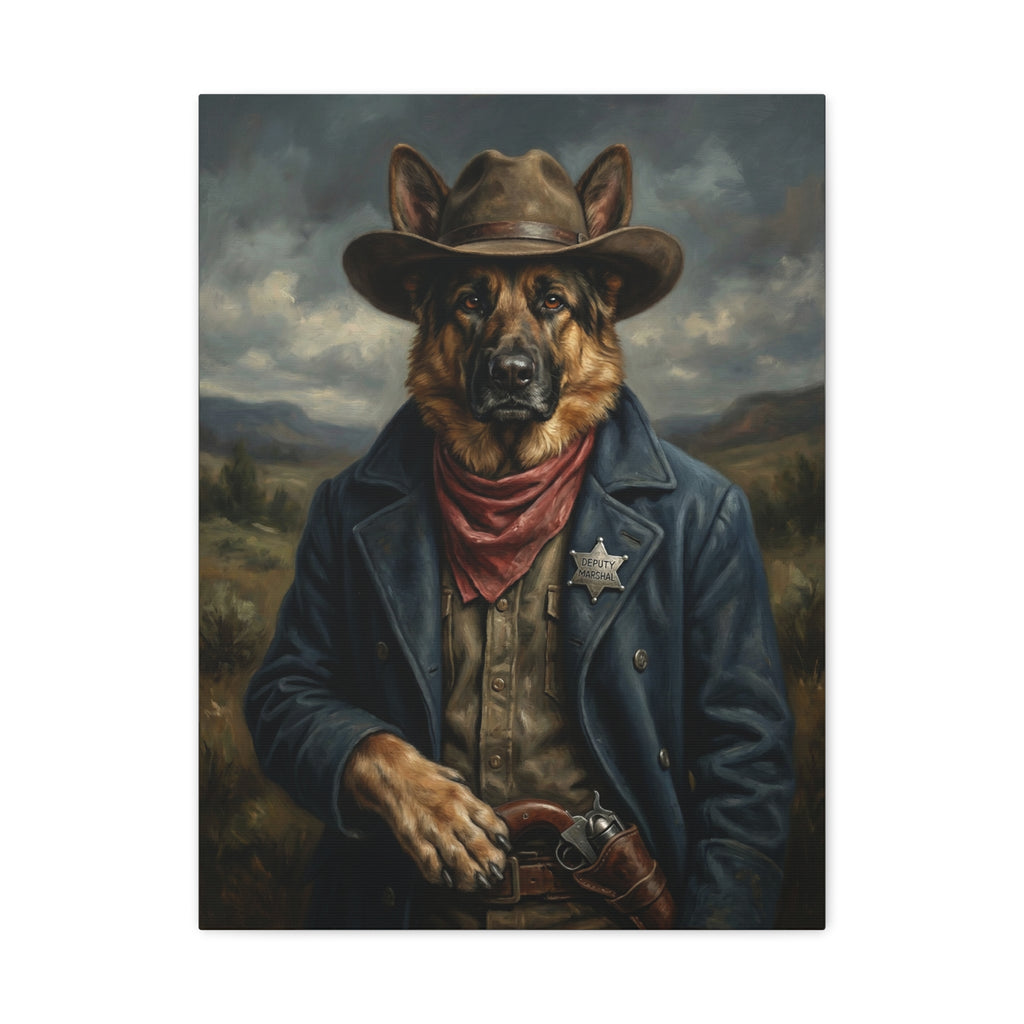 "The Sheriff" - Classic Western Cowboy Custom Pet Portrait