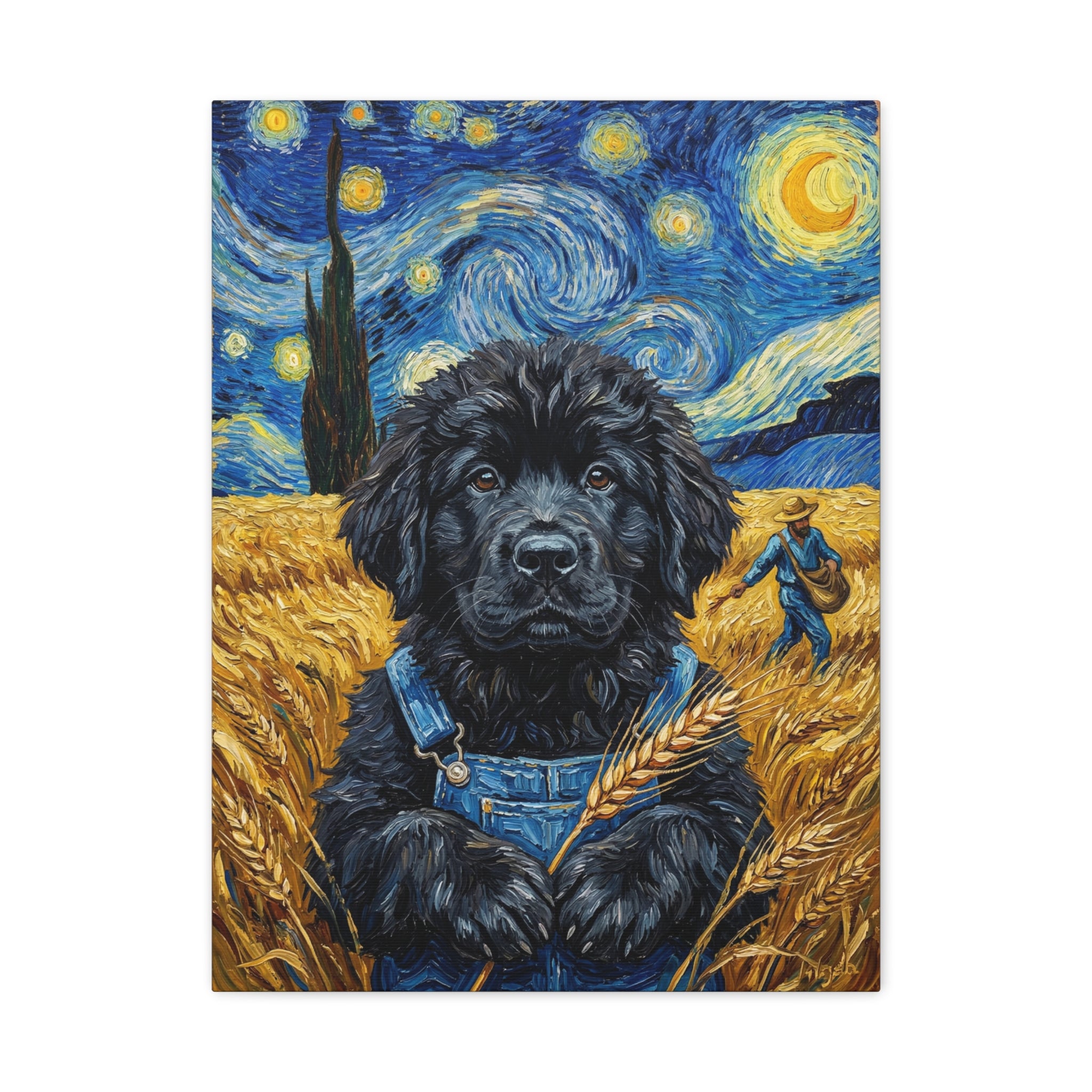 "Golden Wheatfield" - Rustic Ochre Custom Pet Portrait