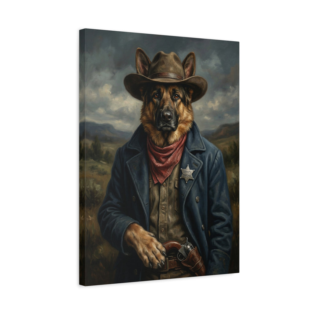 "The Sheriff" - Classic Western Cowboy Custom Pet Portrait