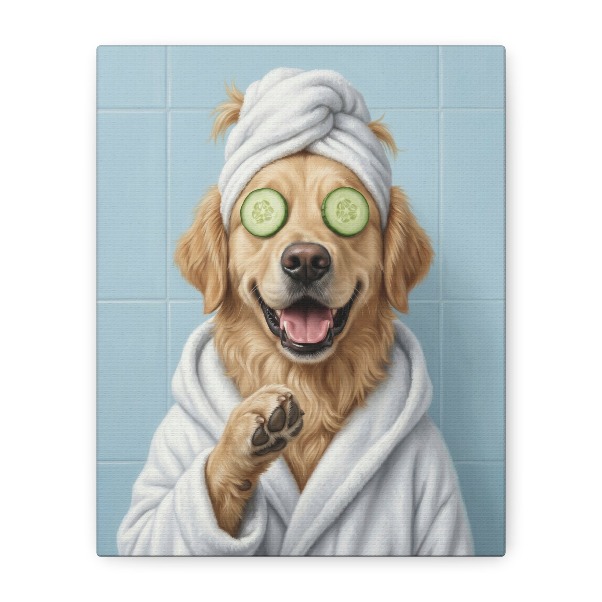 "The Serenity Seeker" - Serene Spa Bathrobe Custom Portrait