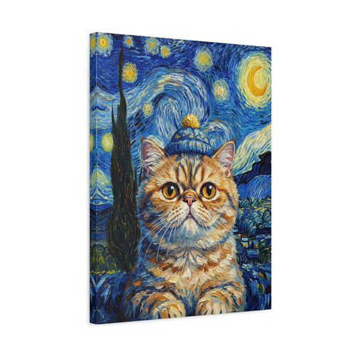 "Midnight Swirls" - Deep Blue Starry Custom Pet Portrait
