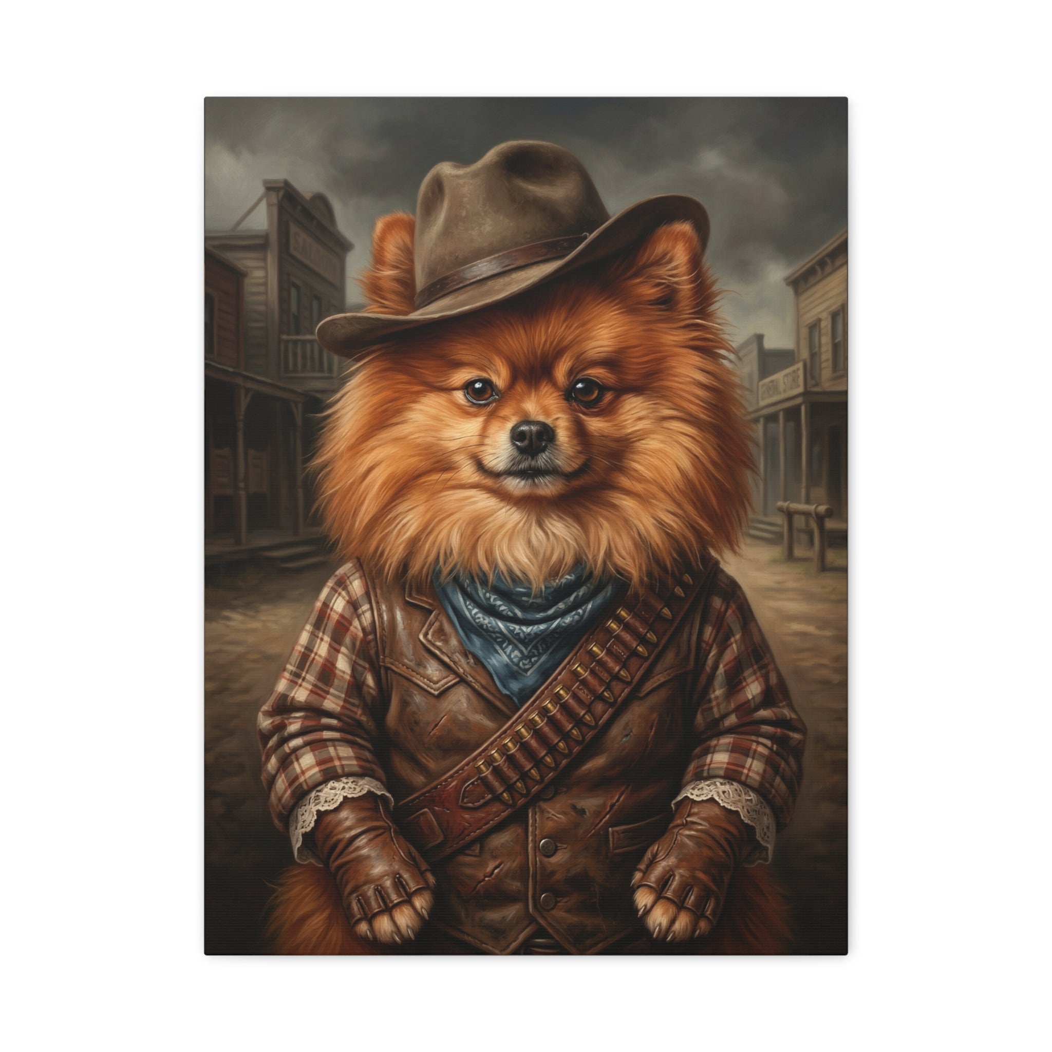 "The Outlaw" - Desert Canyon Bandit Custom Pet Canvas