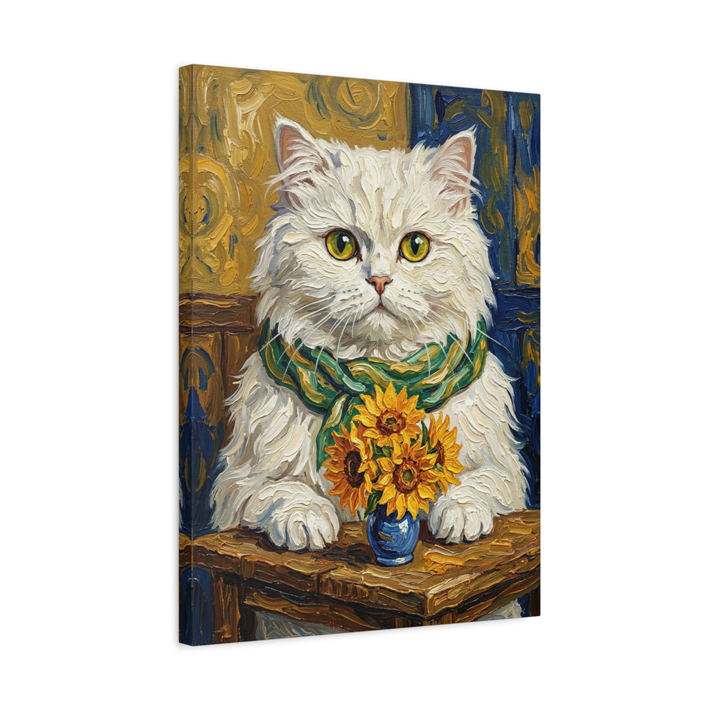 "Golden Sunflowers" - Radiant Yellow Custom Pet Canvas