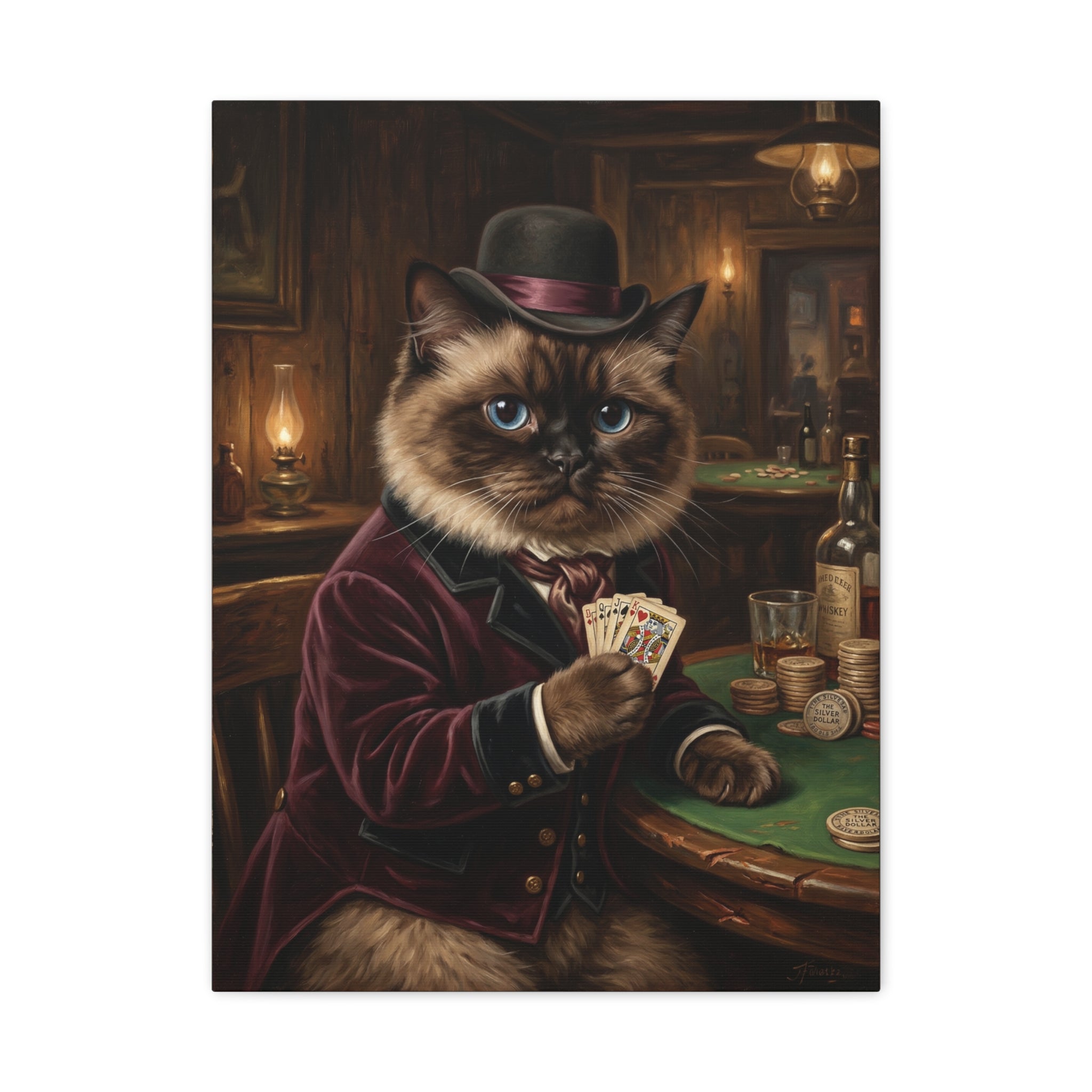 "The Gambler" - Vintage Saloon Custom Pet Portrait