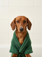 "The Cozy Companion" - Modern Waffle Knit Pet Canvas Print