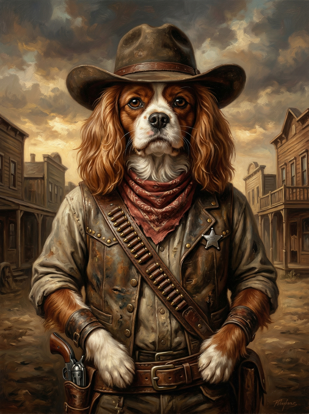 "The Gambler" - Vintage Saloon Custom Pet Portrait