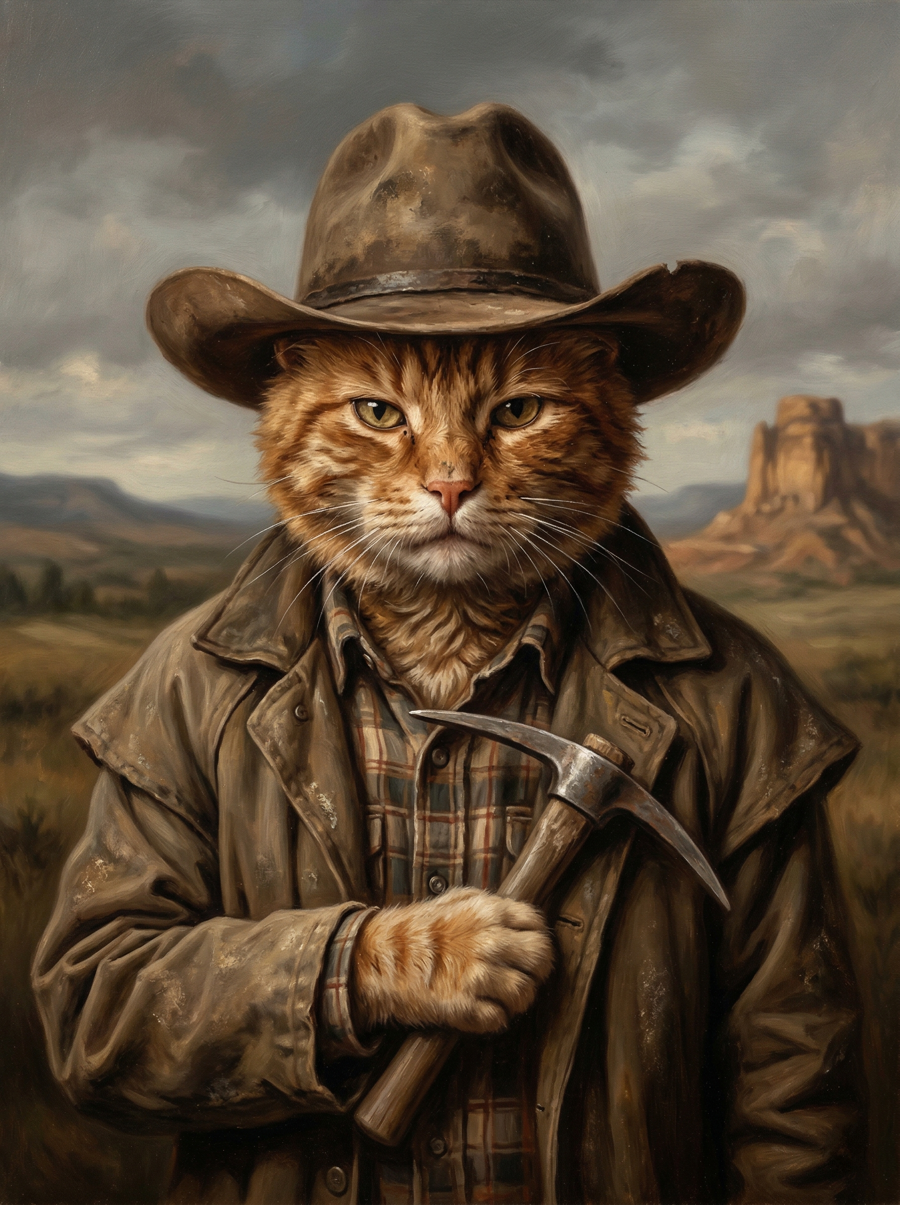 "The Outlaw" - Desert Canyon Bandit Custom Pet Canvas