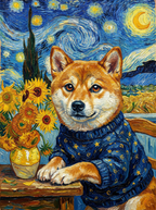 "Golden Sunflowers" - Radiant Yellow Custom Pet Canvas