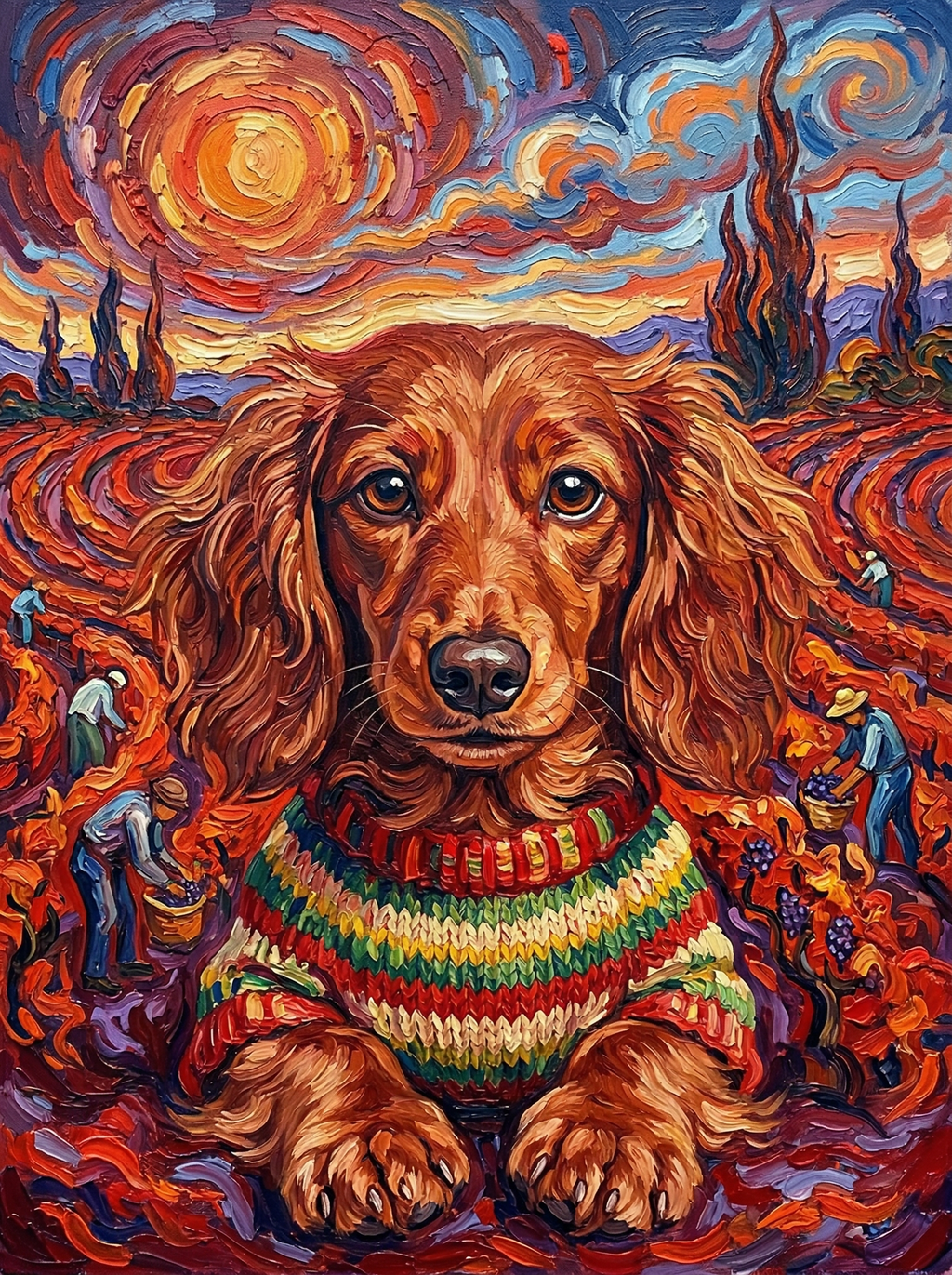 "Golden Sunflowers" - Radiant Yellow Custom Pet Canvas