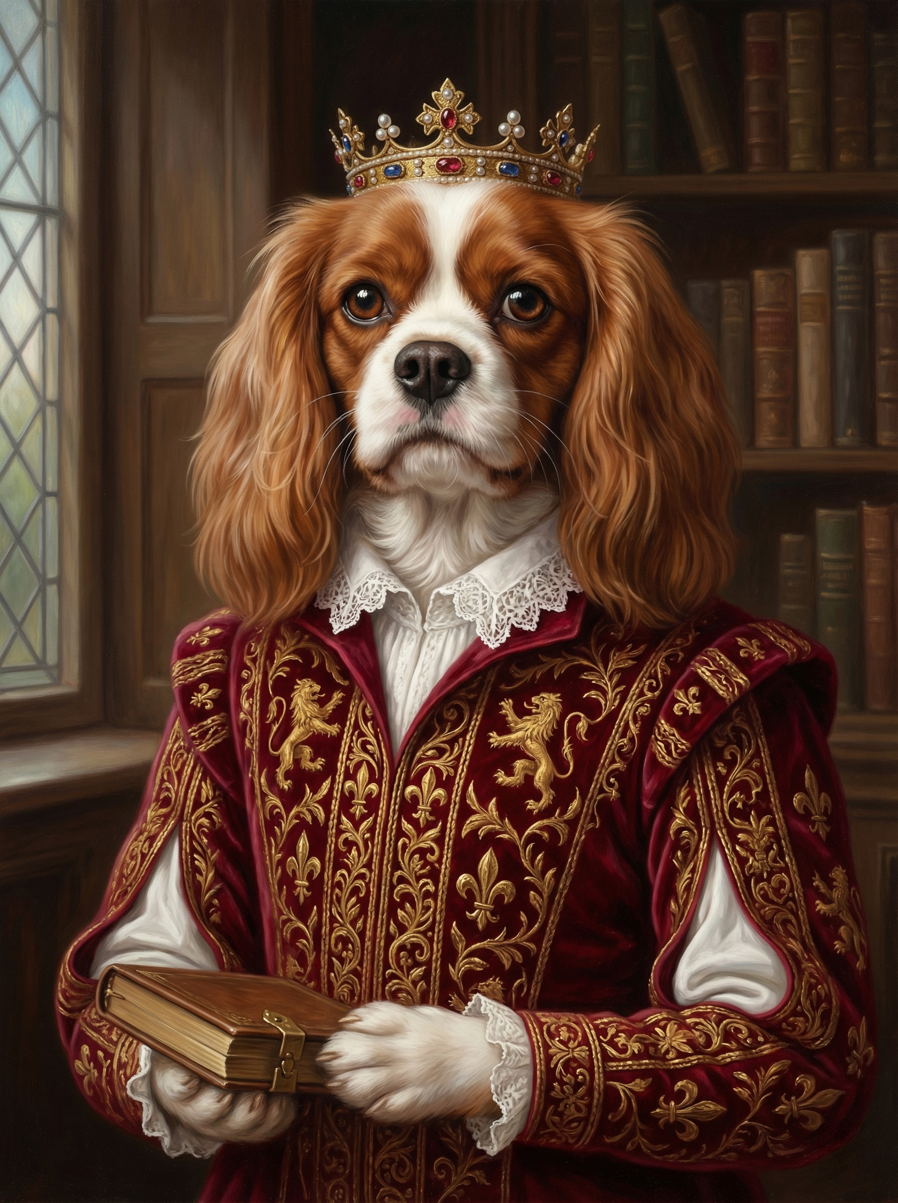 "The Duchess" - Elegant Royal Renaissance Pet Canvas