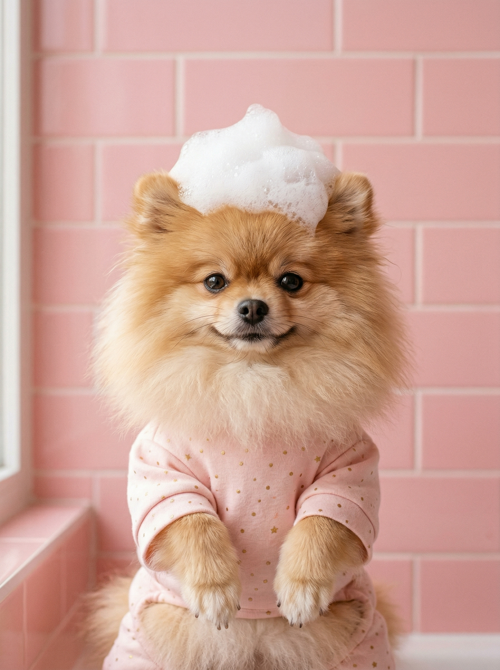 "The Spa Queen" - Modern Waffle Robe Custom Pet Portrait