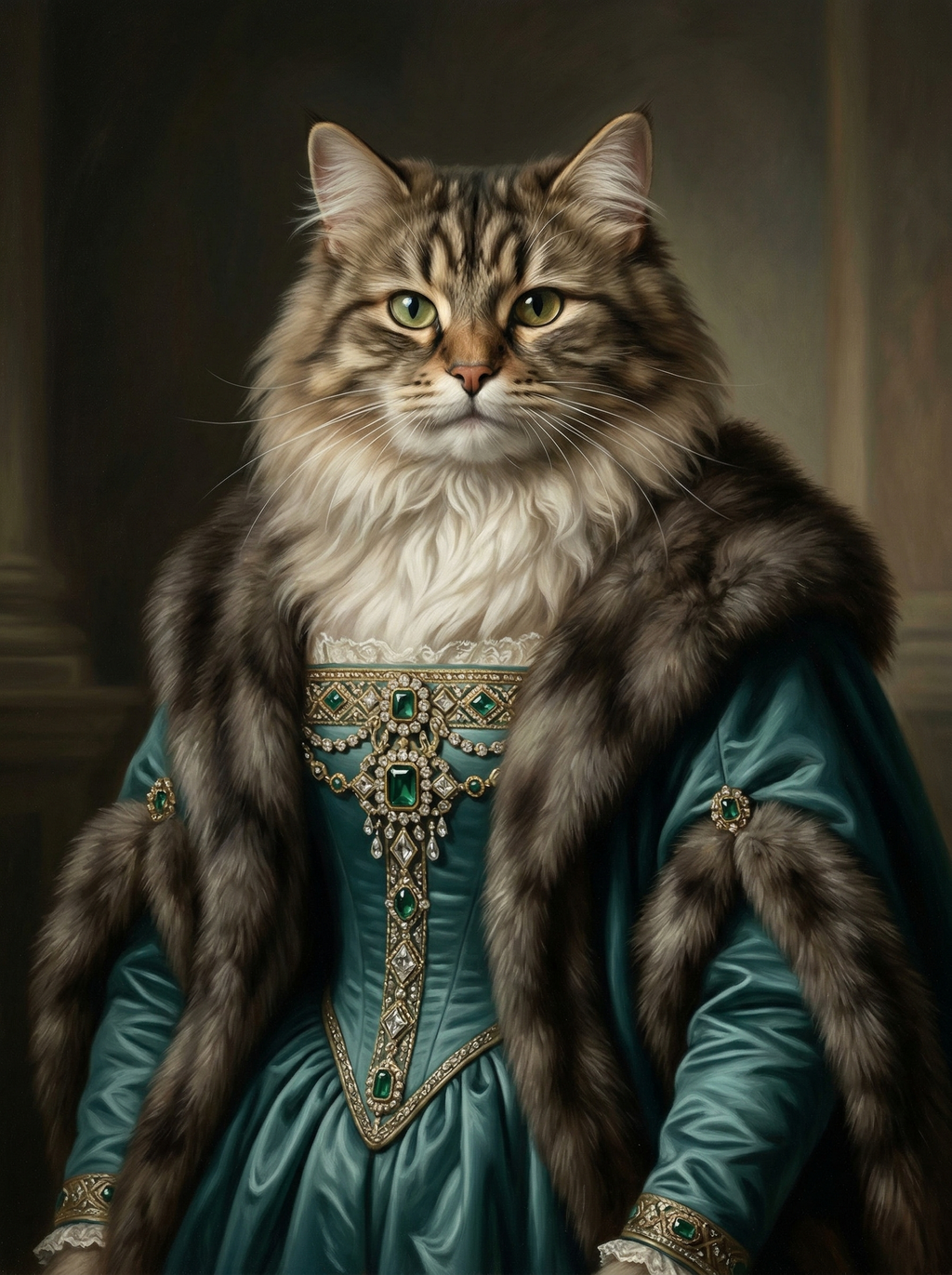 "The Duchess" - Elegant Royal Renaissance Pet Canvas