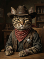 "The Outlaw" - Desert Canyon Bandit Custom Pet Canvas