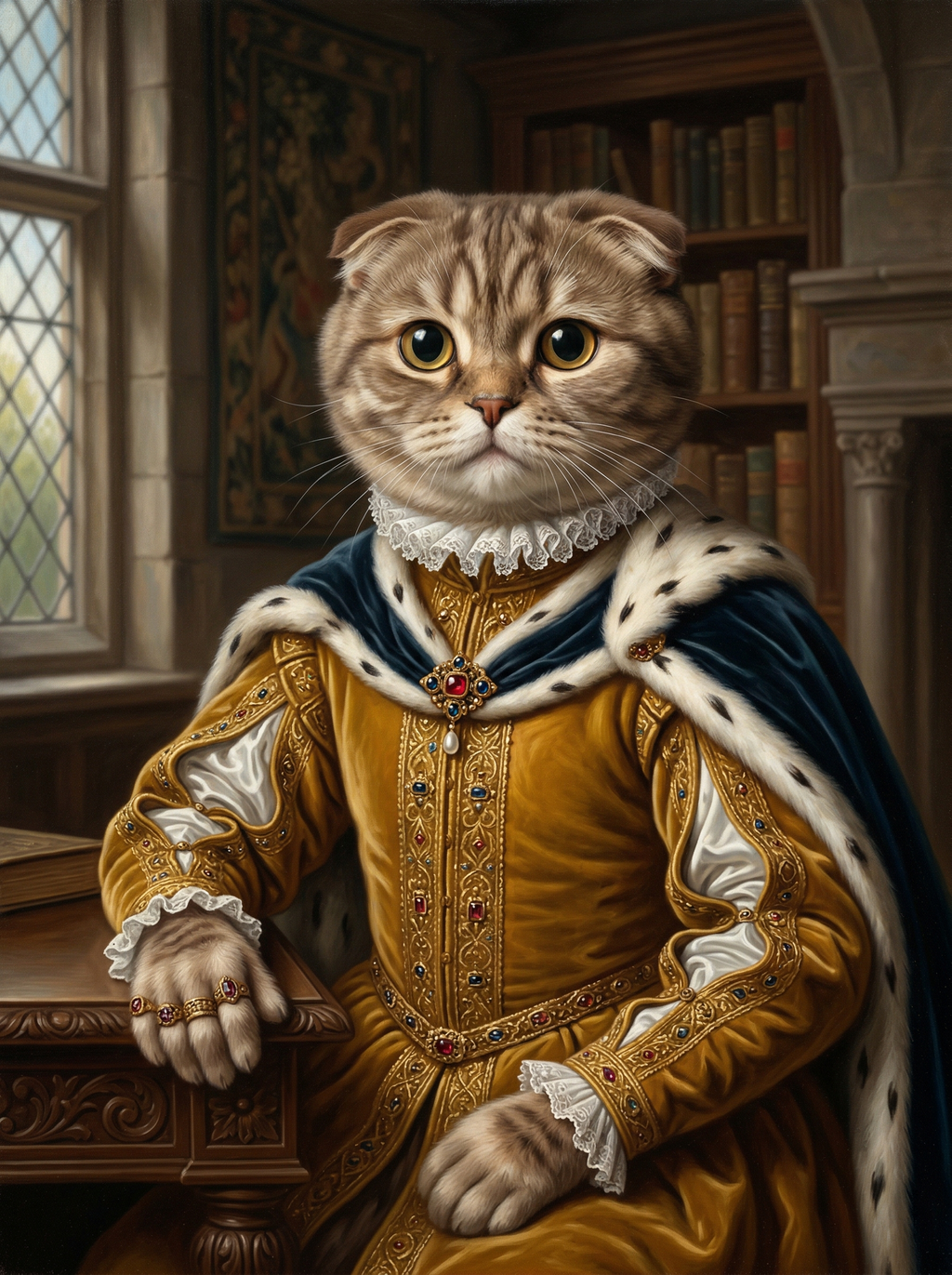"The Duke" - Custom High Nobility Renaissance Pet Portrait