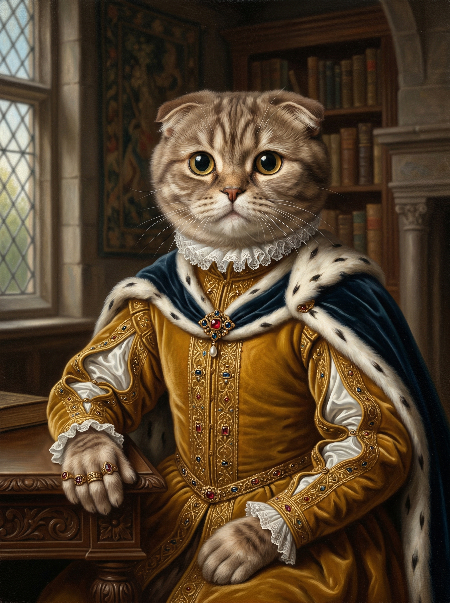 "The Duke" - Custom High Nobility Renaissance Pet Portrait