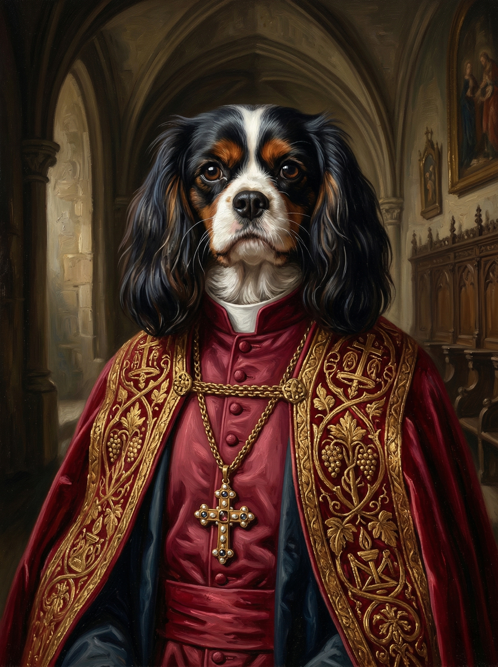"The Count" - Noble Aristocrat Custom Pet Canvas