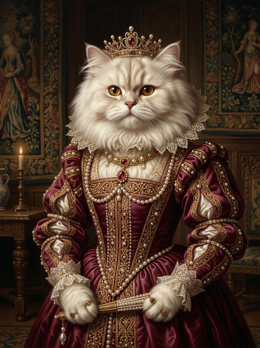 "The Count" - Noble Aristocrat Custom Pet Canvas