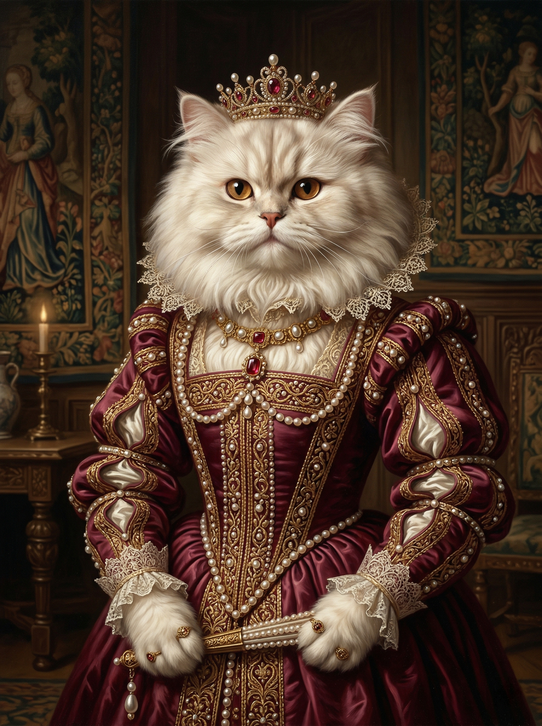 "The Count" - Noble Aristocrat Custom Pet Canvas