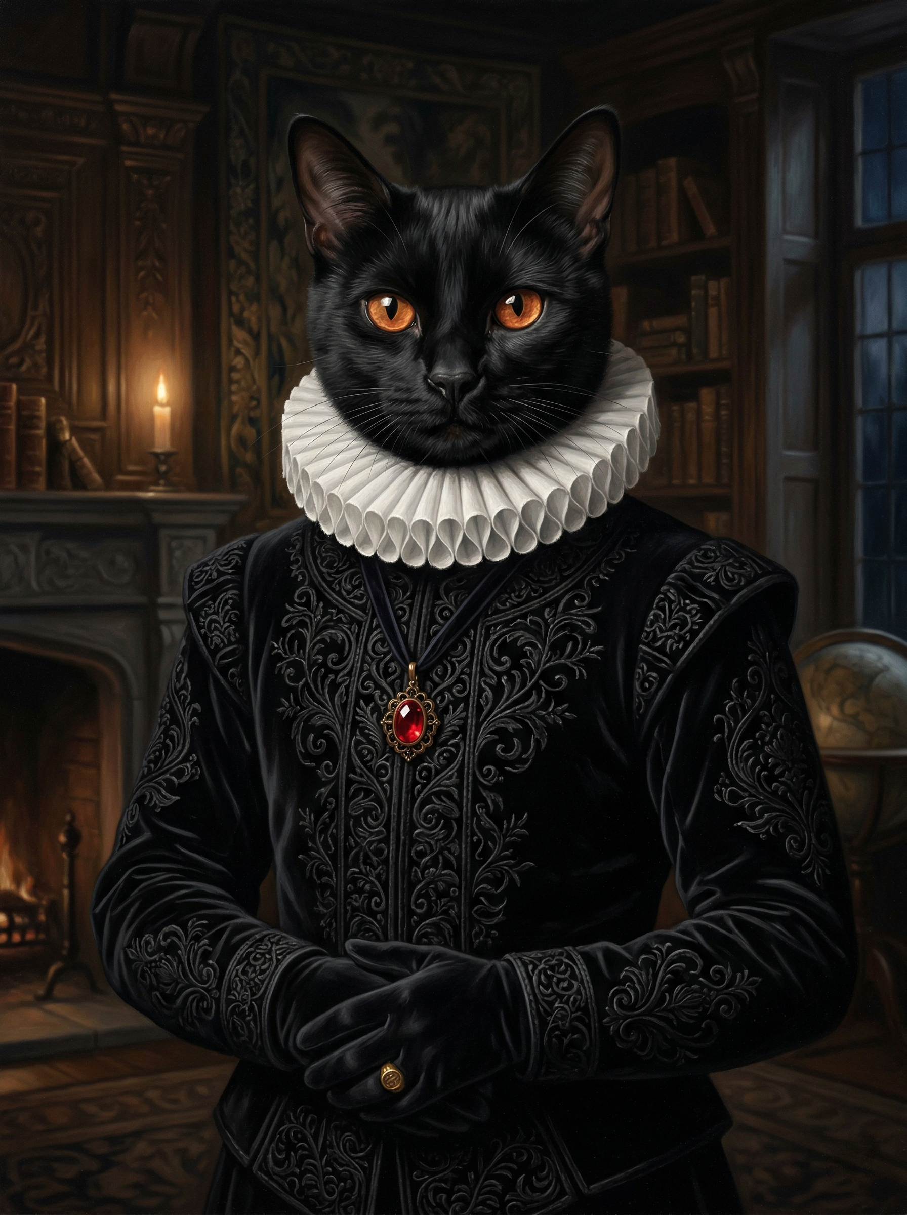 "The Count" - Noble Aristocrat Custom Pet Canvas